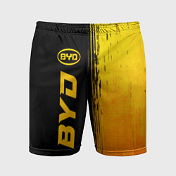 Мужские спортивные шорты BYD - gold gradient: по-вертикали