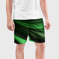 Шорты спортивные мужские Темная зеленая текстура, цвет: 3D-принт — фото 2