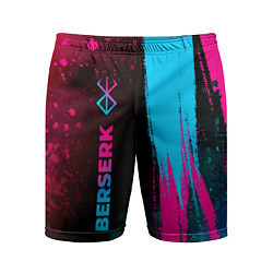 Шорты спортивные мужские Berserk - neon gradient: по-вертикали, цвет: 3D-принт