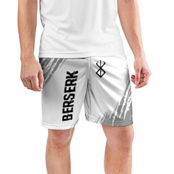 Шорты спортивные мужские Berserk glitch на светлом фоне: надпись, символ, цвет: 3D-принт — фото 2