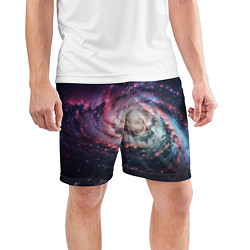 Шорты спортивные мужские Спиральная галактика в космосе, цвет: 3D-принт — фото 2