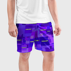 Шорты спортивные мужские Minecraft pattern logo, цвет: 3D-принт — фото 2