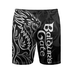 Мужские спортивные шорты Балдурс гейт 3 - черный дракон