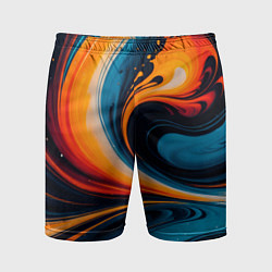 Мужские спортивные шорты Жидкая стихия огонь и вода