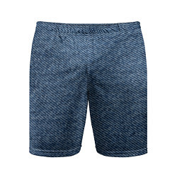 Шорты спортивные мужские Текстура джинсы, цвет: 3D-принт