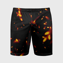 Шорты спортивные мужские Разлетающиеся искры пламени, цвет: 3D-принт