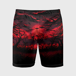 Шорты спортивные мужские Стая ворон, цвет: 3D-принт