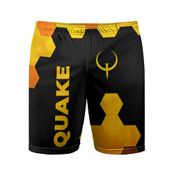 Мужские спортивные шорты Quake - gold gradient вертикально