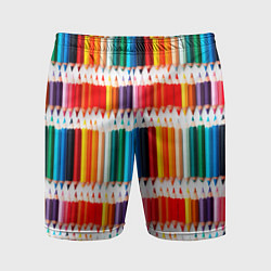 Мужские спортивные шорты Яркие цветные карандаши