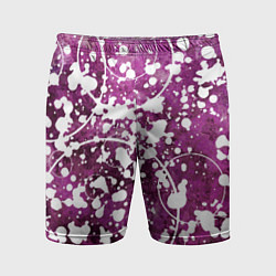 Мужские спортивные шорты Абстракция - круги на пурпурном