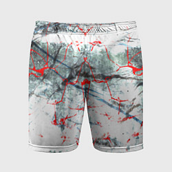 Шорты спортивные мужские Узоры на мраморе, цвет: 3D-принт