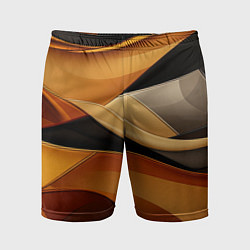 Мужские спортивные шорты Желтая и черная абстракция