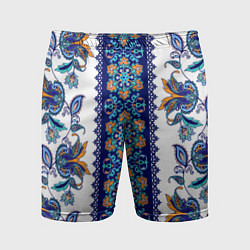 Мужские спортивные шорты Цветочный этнический орнамент