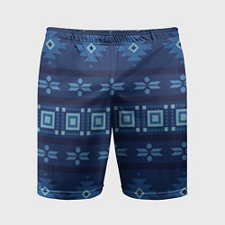 Мужские спортивные шорты Blue tribal geometric