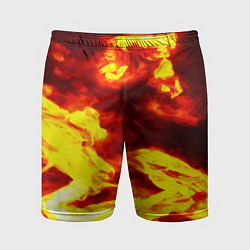 Шорты спортивные мужские Огненное безумие, цвет: 3D-принт