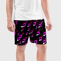 Шорты спортивные мужские JoJos Bizarre neon pattern logo, цвет: 3D-принт — фото 2