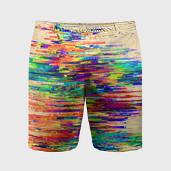 Шорты спортивные мужские Разноцветный глитч, цвет: 3D-принт