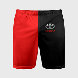 Мужские спортивные шорты Toyota car красно чёрный