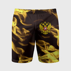 Шорты спортивные мужские Имперская Россия желтый огонь, цвет: 3D-принт