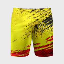 Шорты спортивные мужские Borussia color краски спорт, цвет: 3D-принт