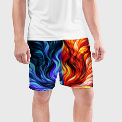 Шорты спортивные мужские Два огня, цвет: 3D-принт — фото 2