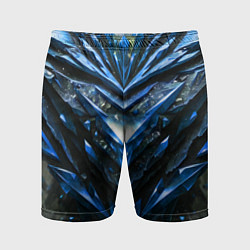 Мужские спортивные шорты Синие драгоценные кристаллы