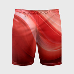 Шорты спортивные мужские Красная волна, цвет: 3D-принт
