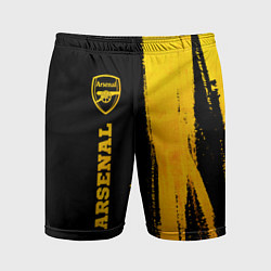 Шорты спортивные мужские Arsenal - gold gradient по-вертикали, цвет: 3D-принт
