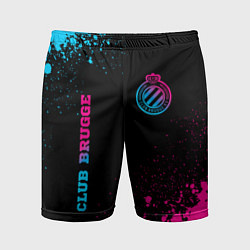 Мужские спортивные шорты Club Brugge - neon gradient вертикально