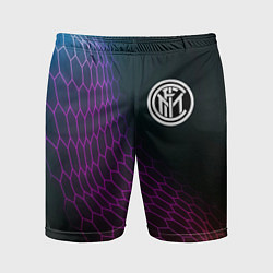 Шорты спортивные мужские Inter футбольная сетка, цвет: 3D-принт