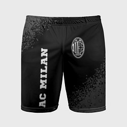 Мужские спортивные шорты AC Milan sport на темном фоне вертикально