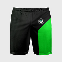 Мужские спортивные шорты Skoda pattern sport green
