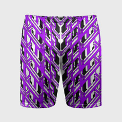Шорты спортивные мужские Фиолетовая техно броня, цвет: 3D-принт
