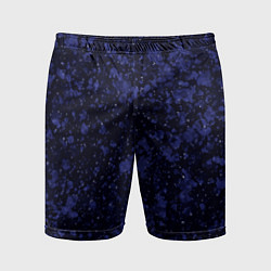 Шорты спортивные мужские Тёмно-синий космический абстракция, цвет: 3D-принт