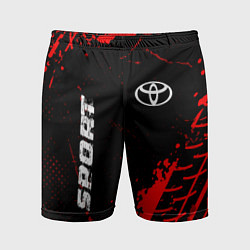 Шорты спортивные мужские Toyota red sport tires, цвет: 3D-принт