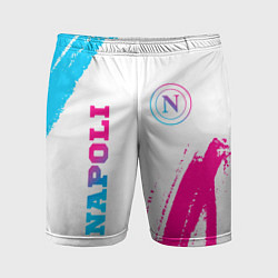 Шорты спортивные мужские Napoli neon gradient style вертикально, цвет: 3D-принт