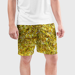 Шорты спортивные мужские Золотые ленточки, цвет: 3D-принт — фото 2