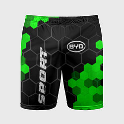 Мужские спортивные шорты BYD green sport hexagon