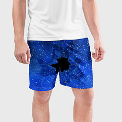 Шорты спортивные мужские Расколотое стекло - звездное небо, цвет: 3D-принт — фото 2