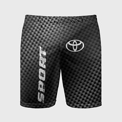 Шорты спортивные мужские Toyota sport carbon, цвет: 3D-принт