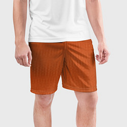 Шорты спортивные мужские Светлый коричневый текстурированный, цвет: 3D-принт — фото 2