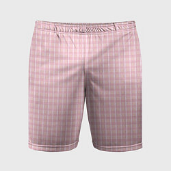 Мужские спортивные шорты Розовый паттерн клетка
