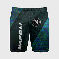 Шорты спортивные мужские Napoli glitch blue, цвет: 3D-принт