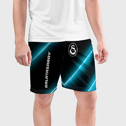 Шорты спортивные мужские Galatasaray неоновые лампы, цвет: 3D-принт — фото 2