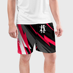 Шорты спортивные мужские Hunter x Hunter electro lines, цвет: 3D-принт — фото 2