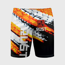 Шорты спортивные мужские RUST краски текстура абстрактная, цвет: 3D-принт