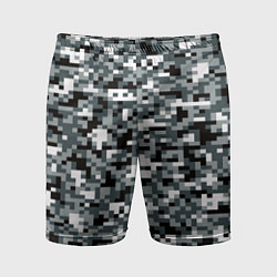 Мужские спортивные шорты Камуфляжные пиксели текстура
