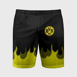 Шорты спортивные мужские Borussia fire fc, цвет: 3D-принт