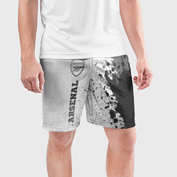 Шорты спортивные мужские Arsenal - white gradient по-вертикали, цвет: 3D-принт — фото 2