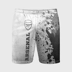 Шорты спортивные мужские Arsenal - white gradient по-вертикали, цвет: 3D-принт